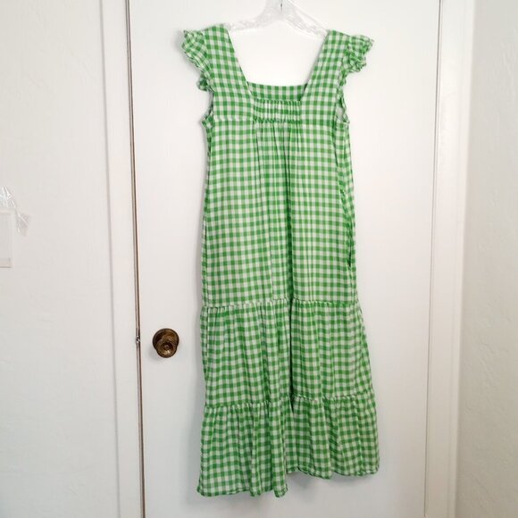 Draper James RSVP Green & White Gingham Tiered Sundress - Picture 8 of 14